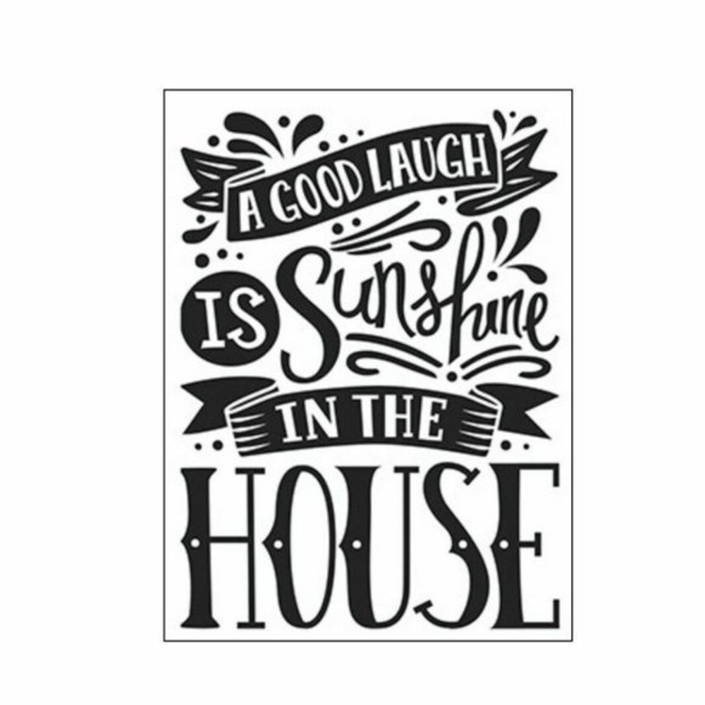 Darice Embossing Folder Good Laugh Scrapbook Paper Crafts Card Making